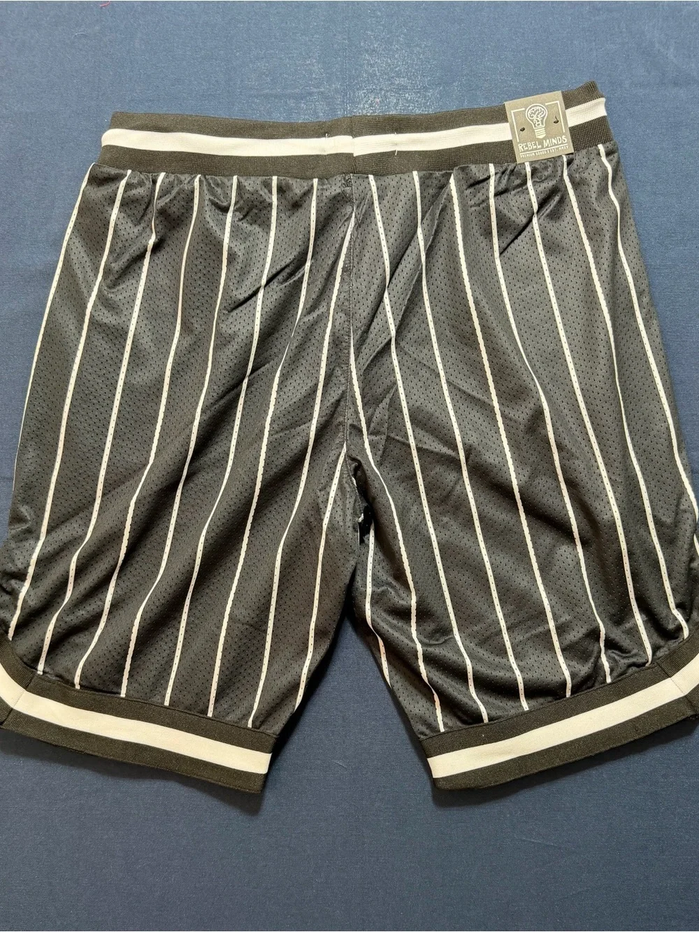 Rebel Minds Polyester Size XL NWT Pinstripe Mesh Shorts